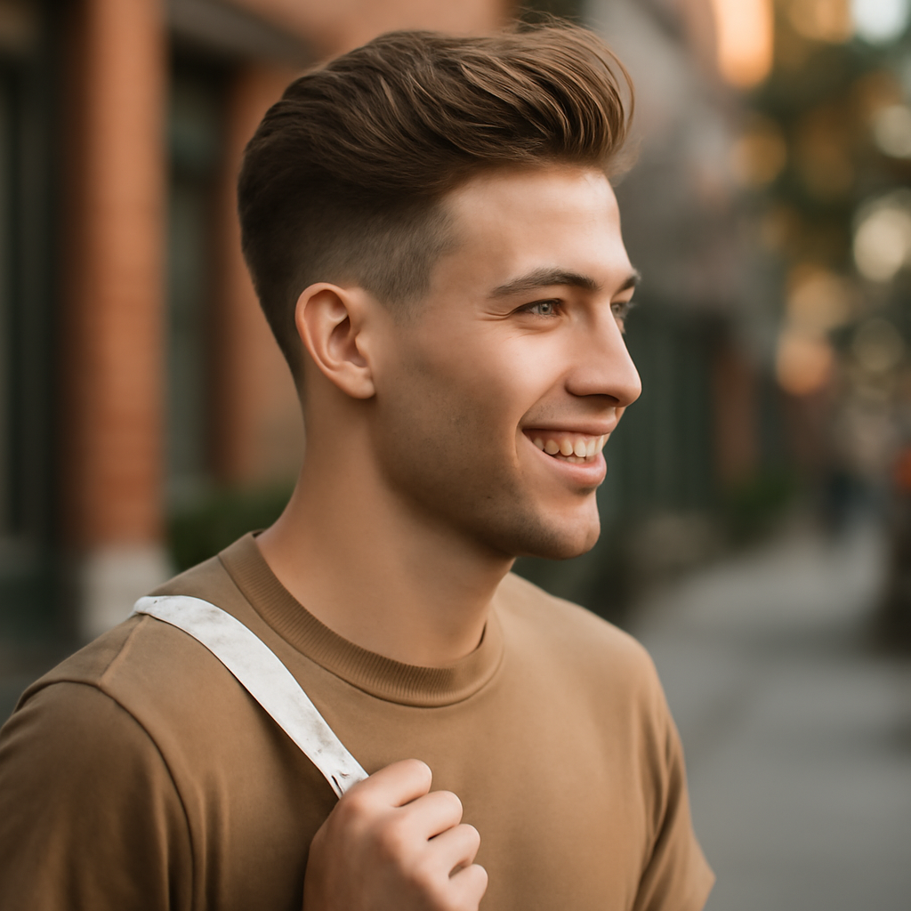 blowout haircut - Side View