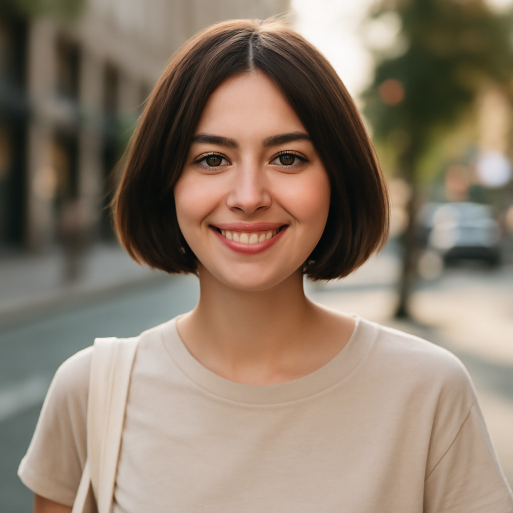 bob haircut - Front View
