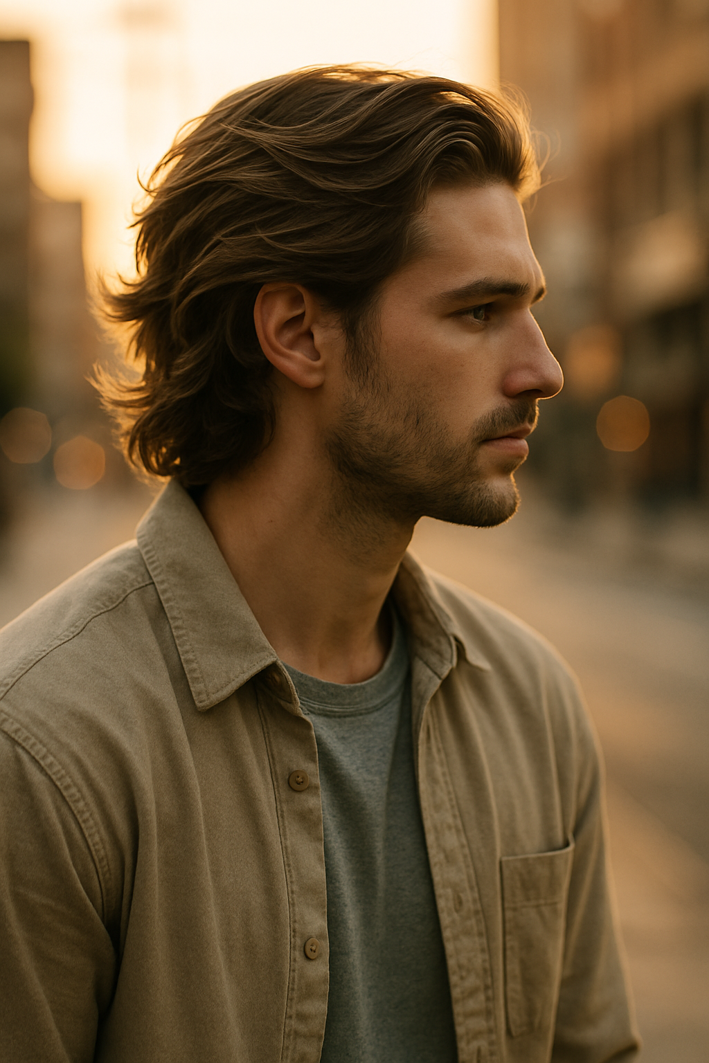 Bro Flow Haircut: The Effortlessly Cool Medium-Length Style Every Guy Wants - Back View