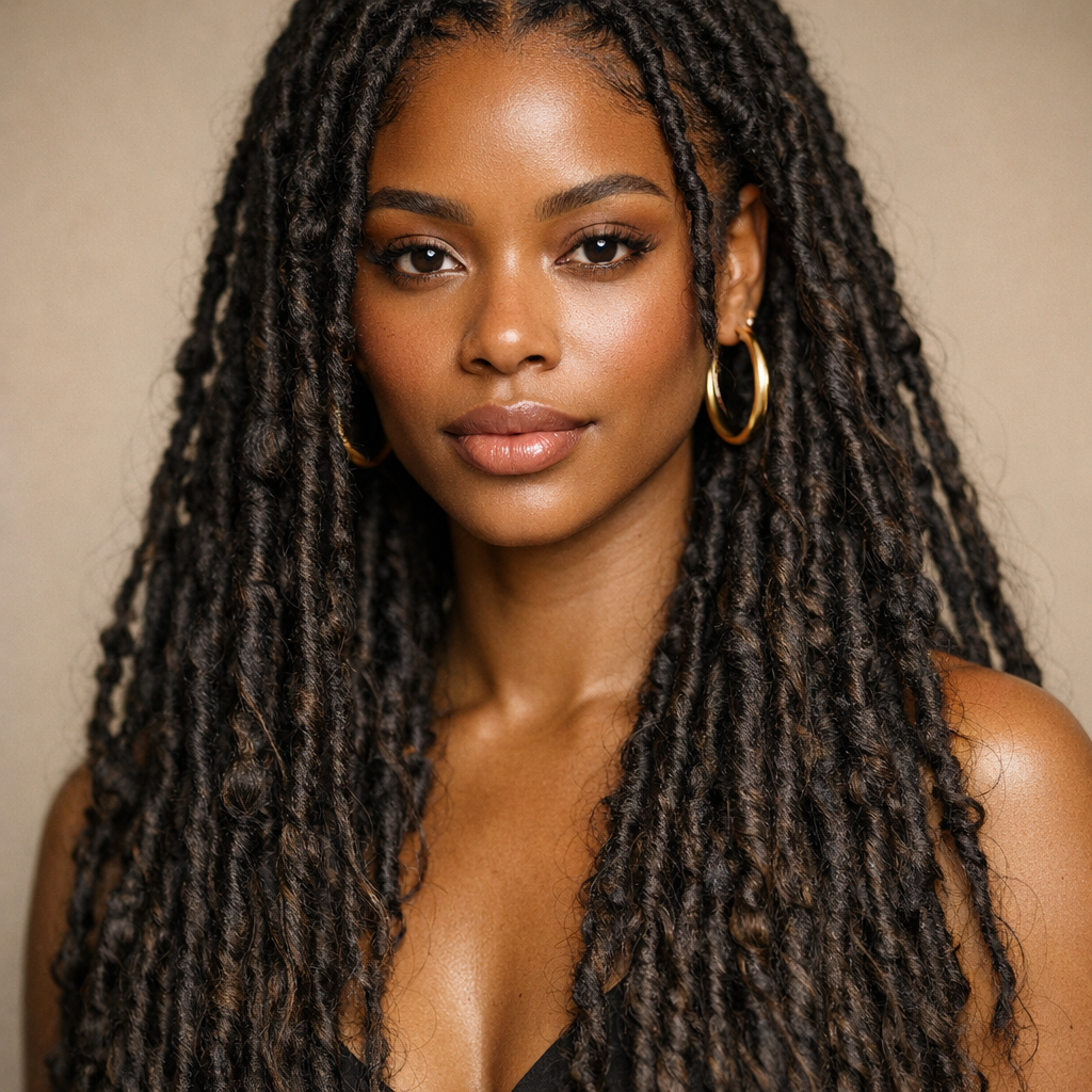 Butterfly Locs: The Soft, Textured Protective Style That Looks Effortlessly Luxe: protective styles - Front View