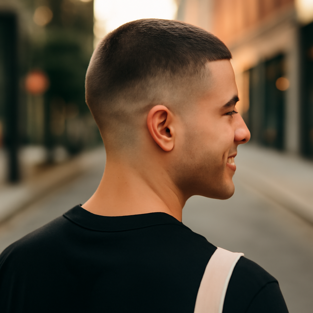 buzz cut fade - Back View