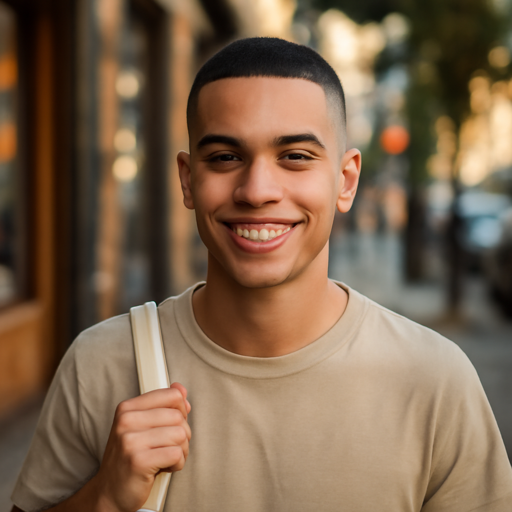 buzz cut fade - Front View
