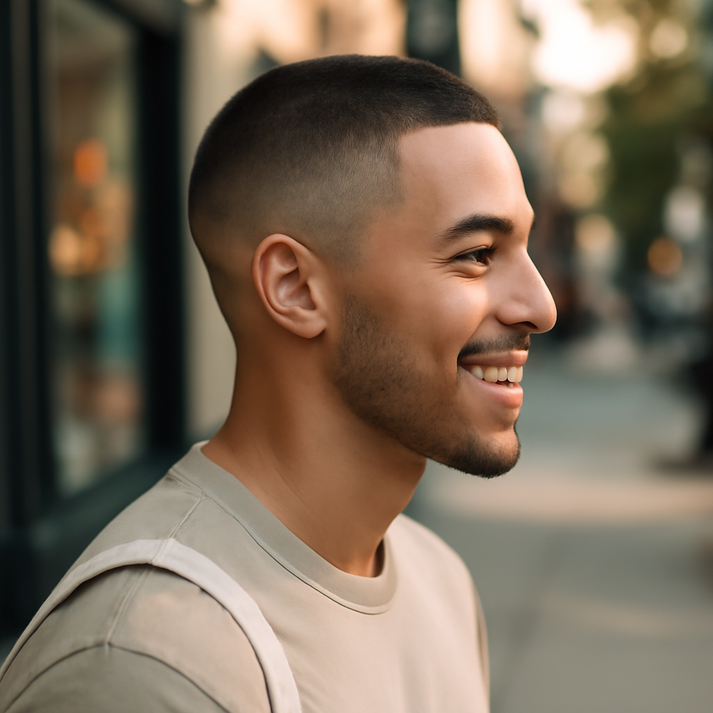 buzz cut fade - Side View