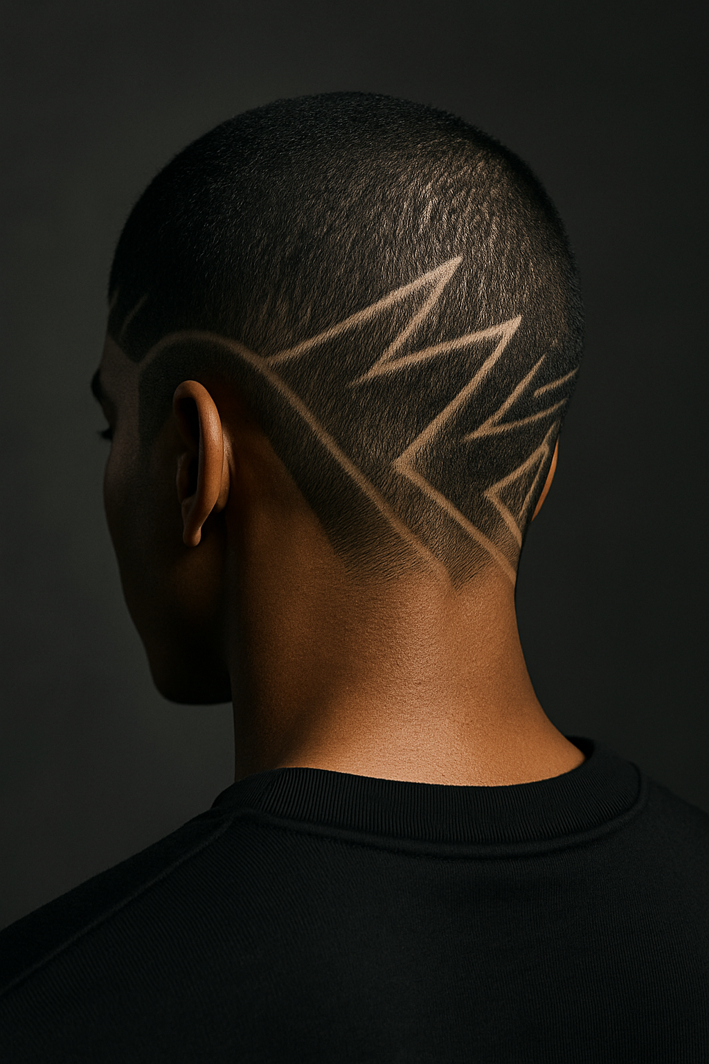 Buzz Cut with Design: Turn Your Hair into Modern Minimalist Art - Back View