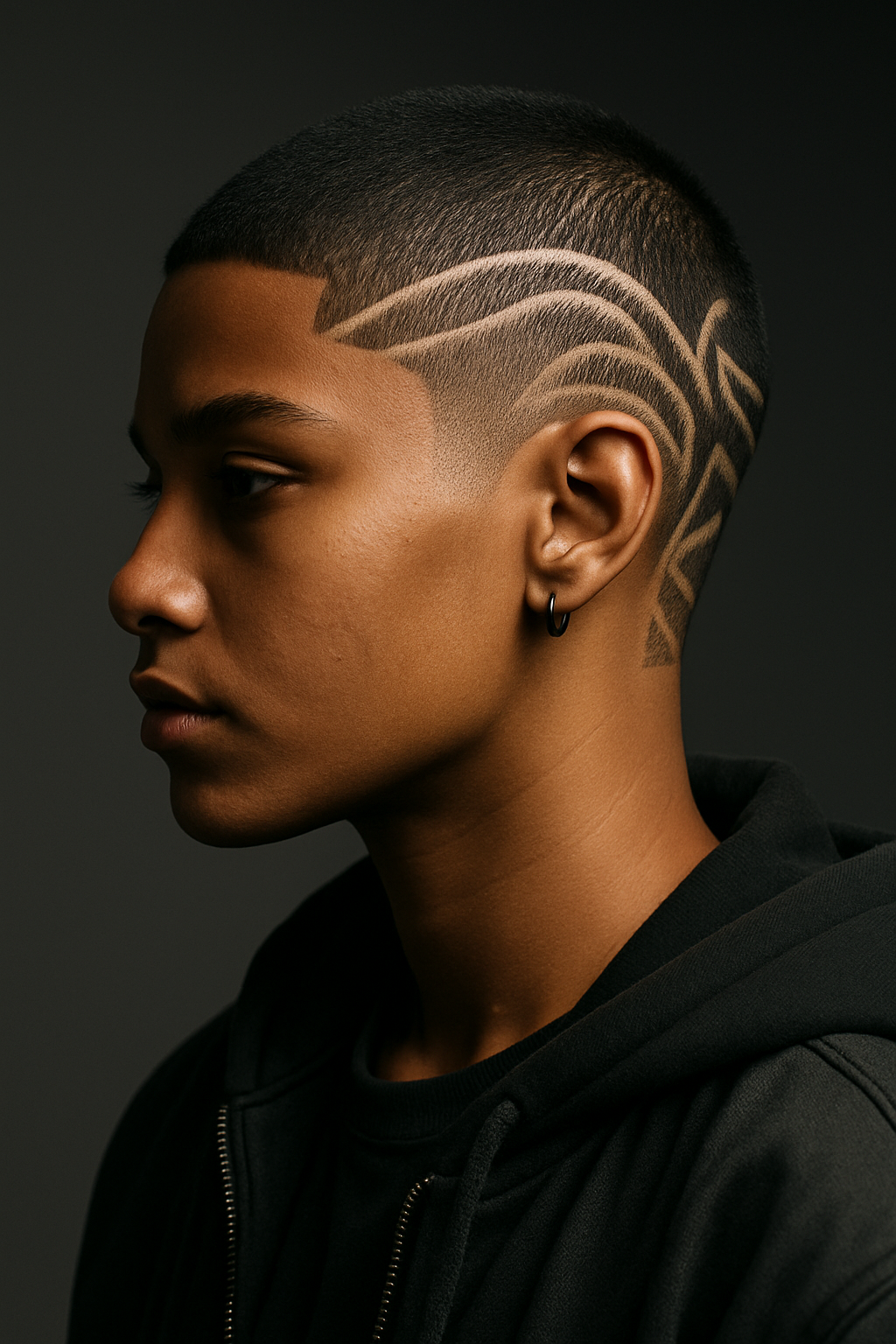 Buzz Cut with Design: Turn Your Hair into Modern Minimalist Art - Side View