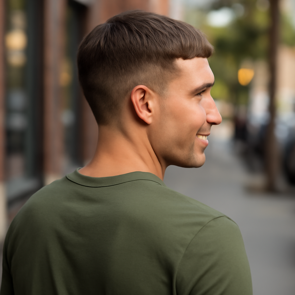 Caesar Cut - Back View