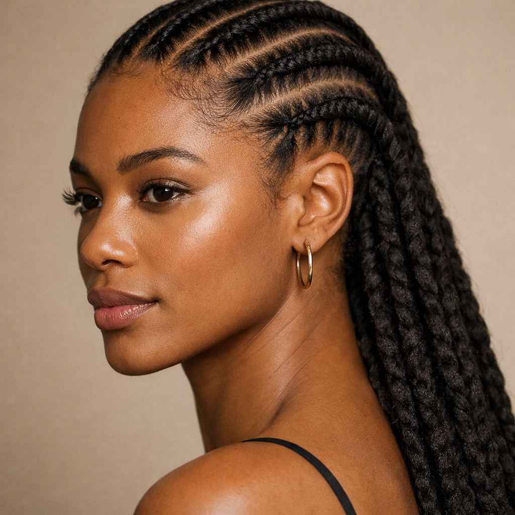 Cornrow Loc Braids: The Sleek, Protective Style That Looks Like Fresh Locs - 3/4 Profile