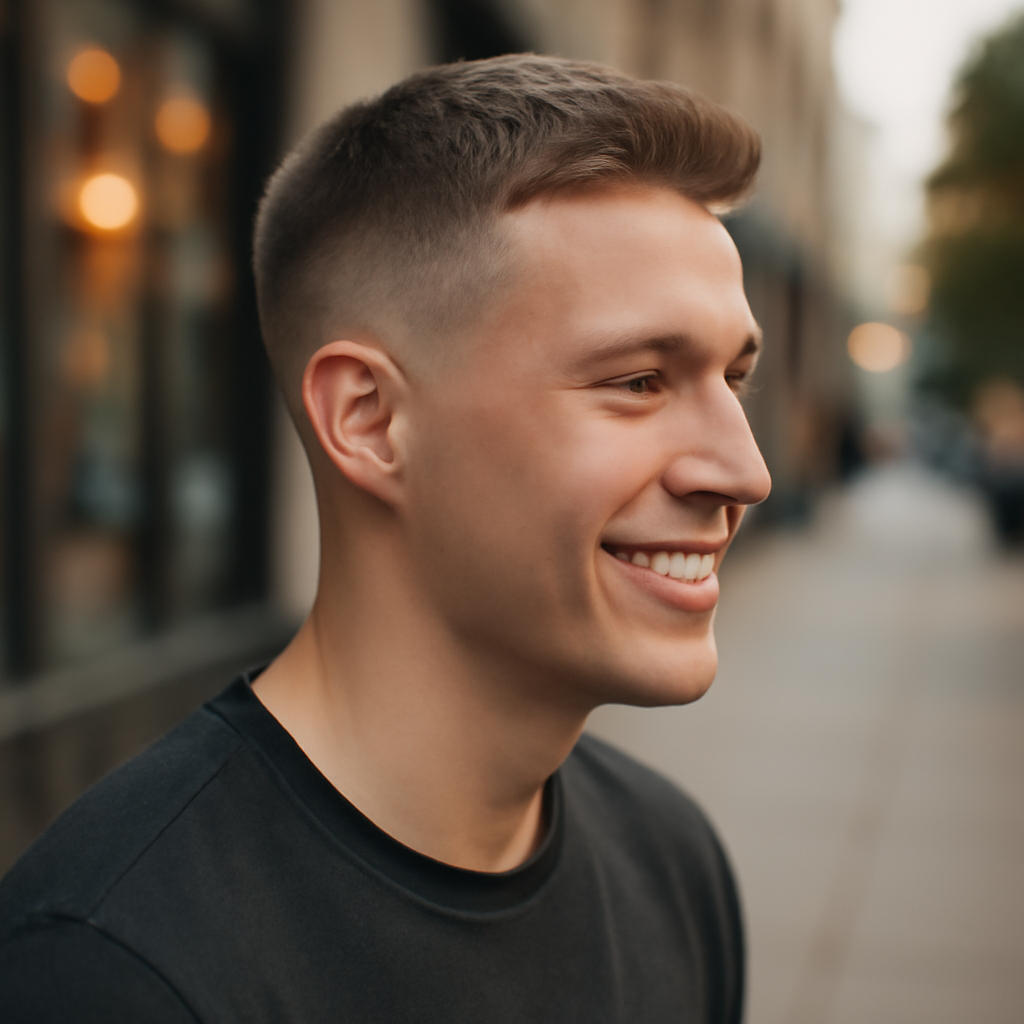 Crew Cut - 3/4 Profile View