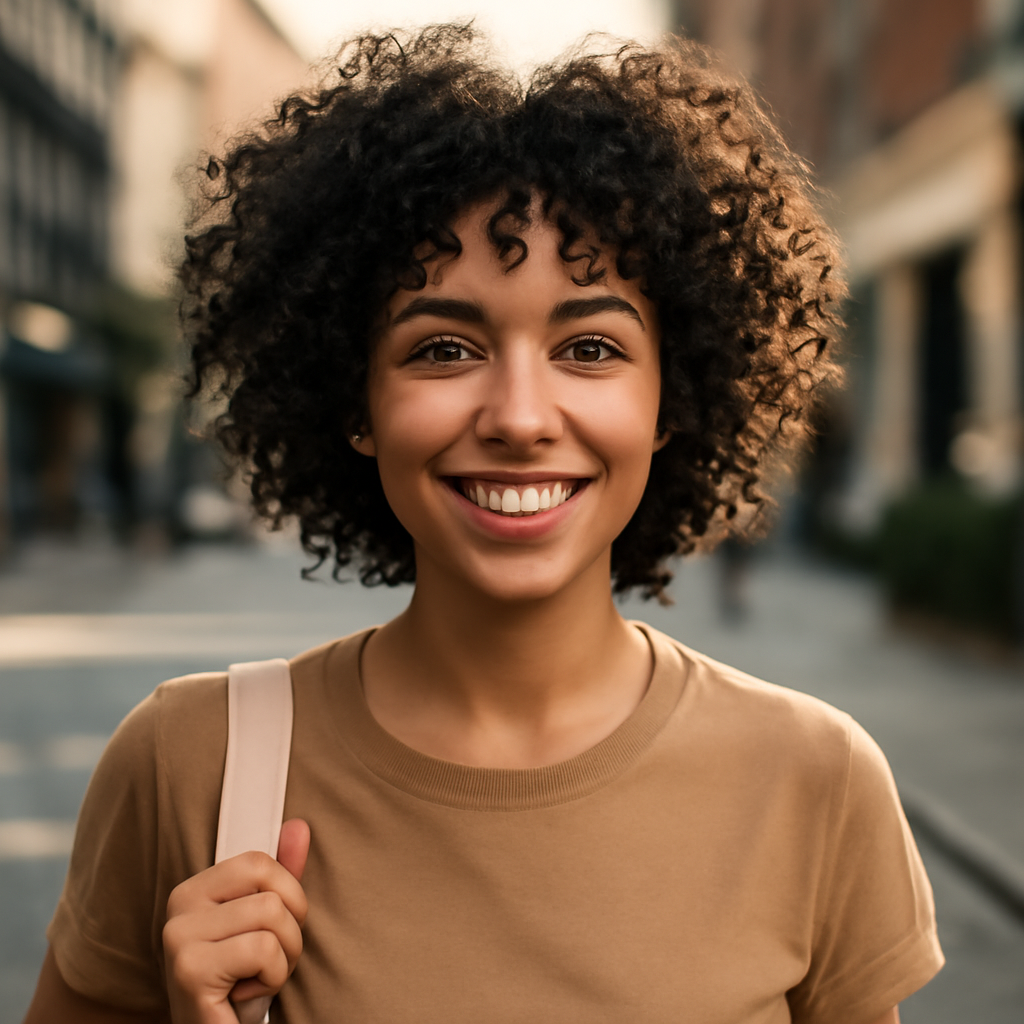 curly hairstyles - Front View