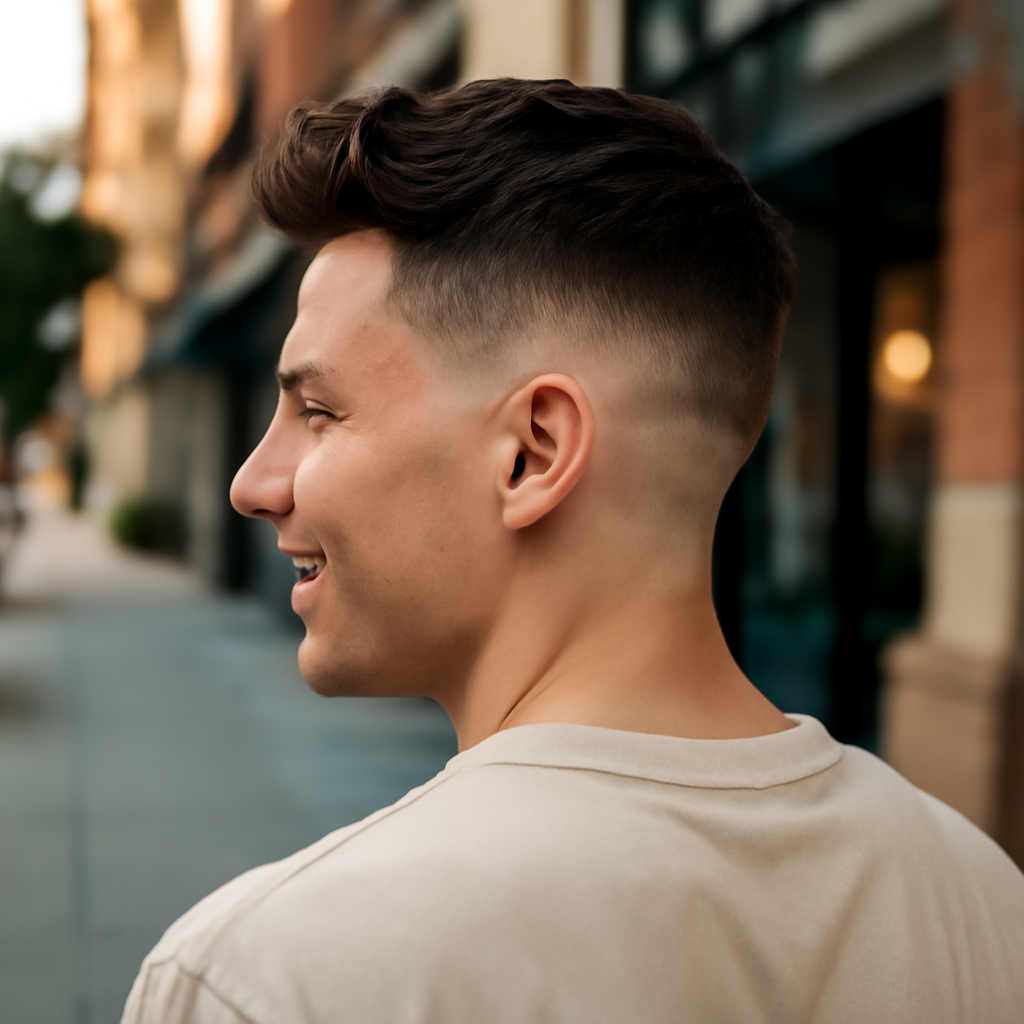 drop fade haircut - Back View