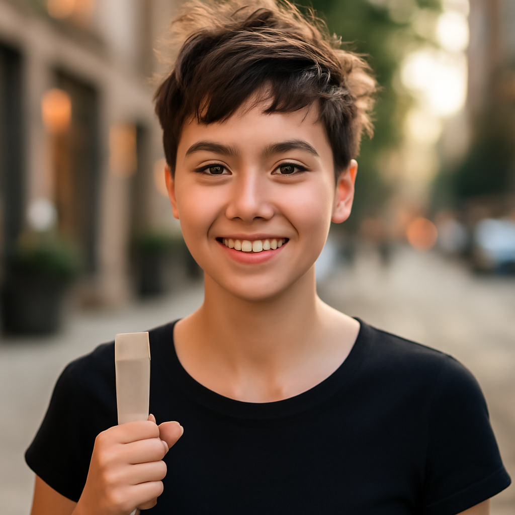 edgy messy short pixie cut - Front View