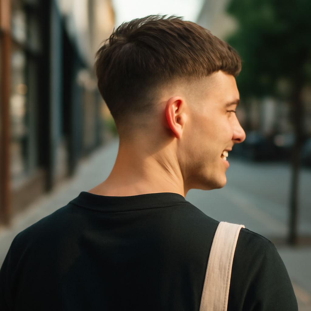 french crop haircut - Back View