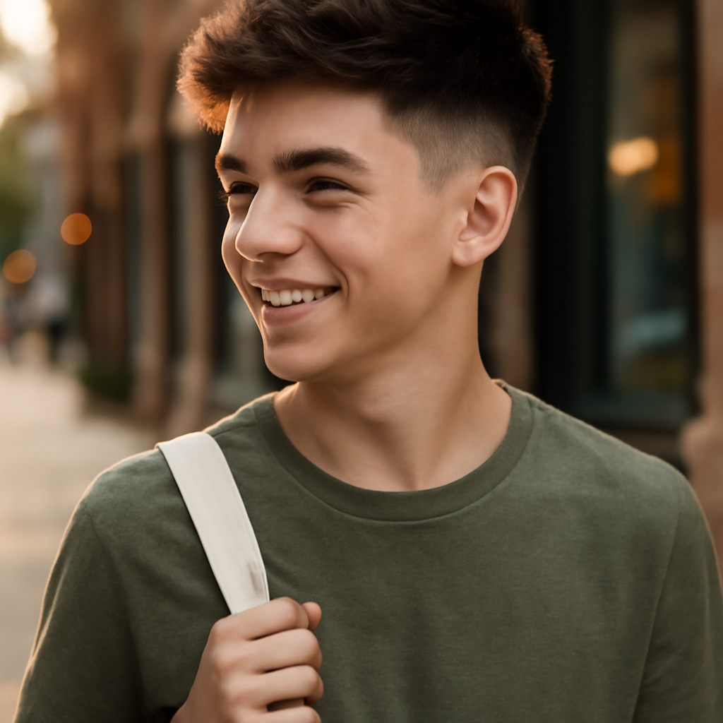 haircuts for boys - 3/4 Profile View