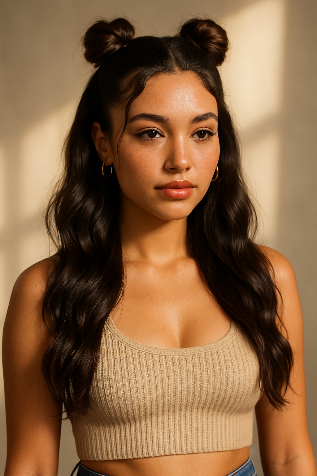 Half-Up Space Buns: The Playful, Flirty Style You Can Wear Anywhere - 3/4 Profile