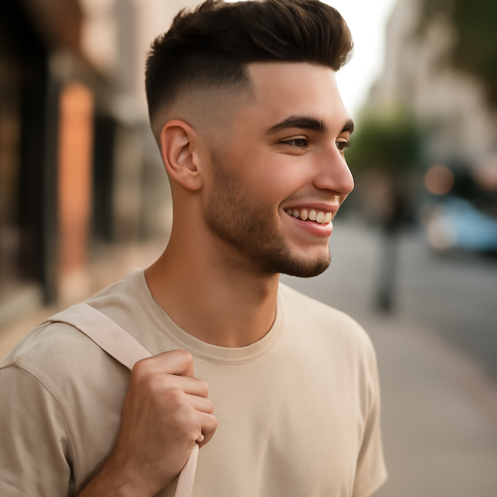 high fade - 3/4 Profile View