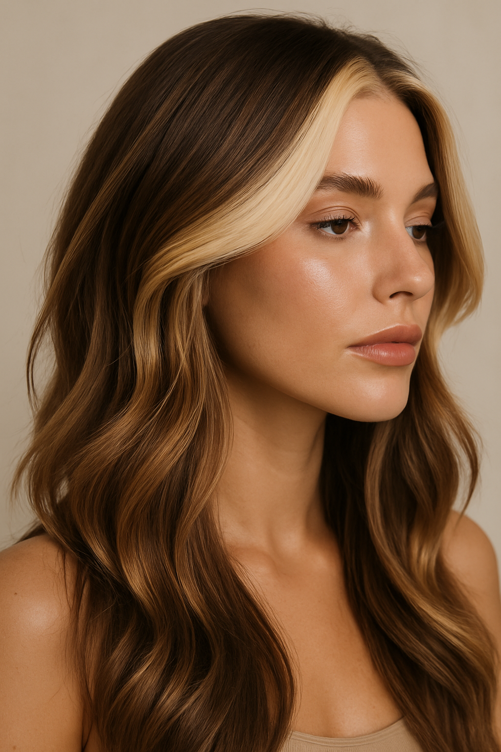 Long Layers with Money Piece: The Face-Framing Glow-Up Your Hair Needs - Side View