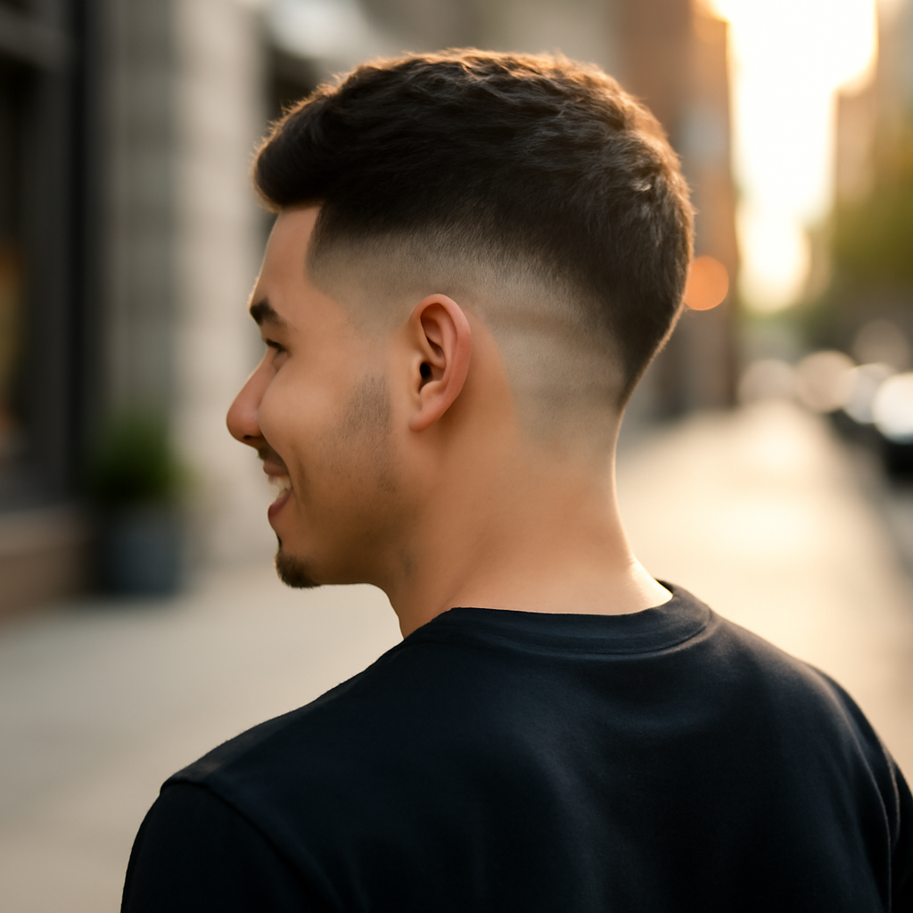low burst fade - Back View