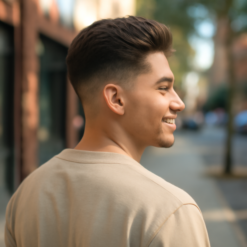 low fade taper - Back View