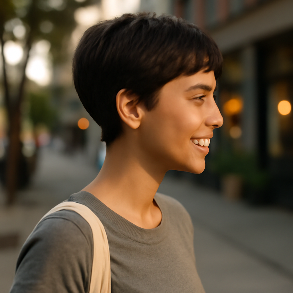 low maintenance short haircuts - Side View