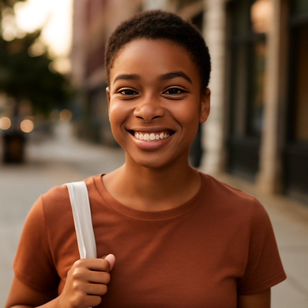 low maintenance short natural haircuts for black females - Front View