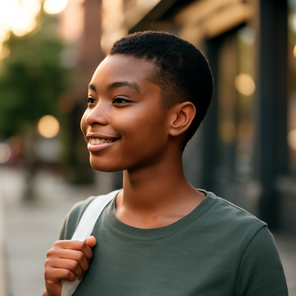 low maintenance short natural haircuts for black females - Side View