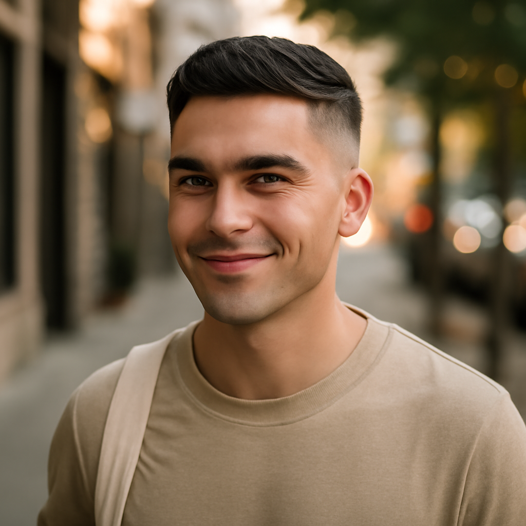 low skin fade - Front View