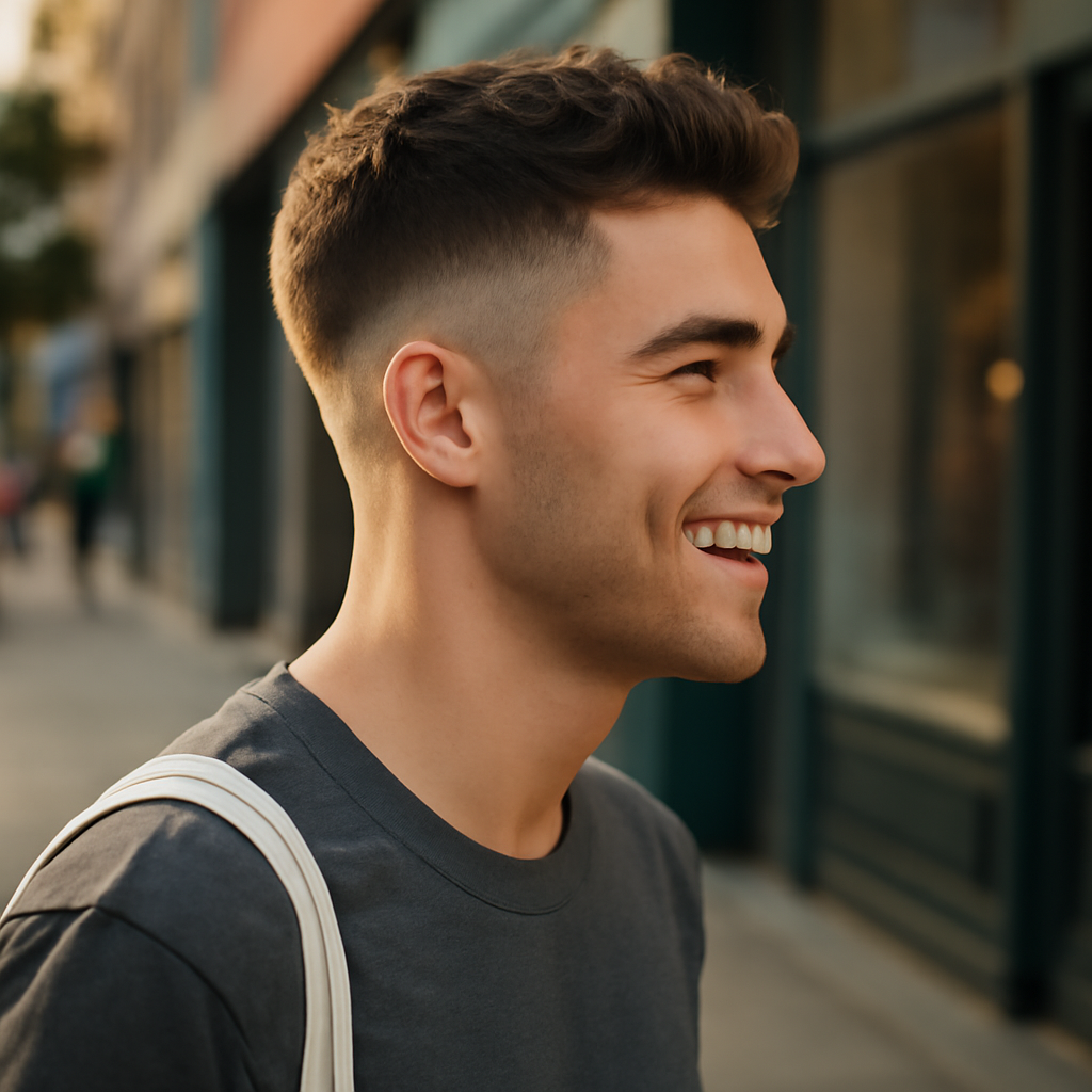 low skin fade - Side View