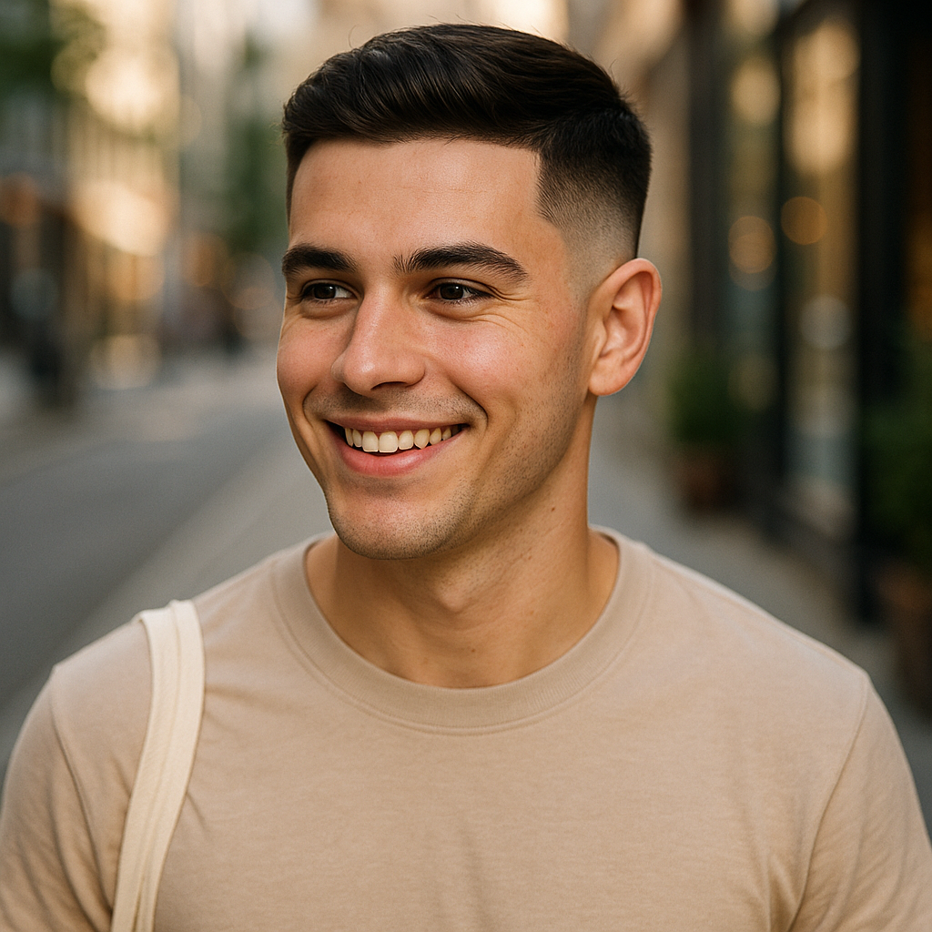 low taper fade - Front View