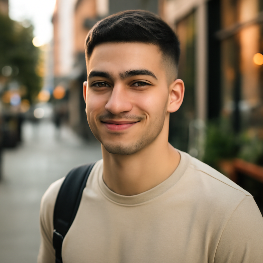 low taper fade haircut - Front View