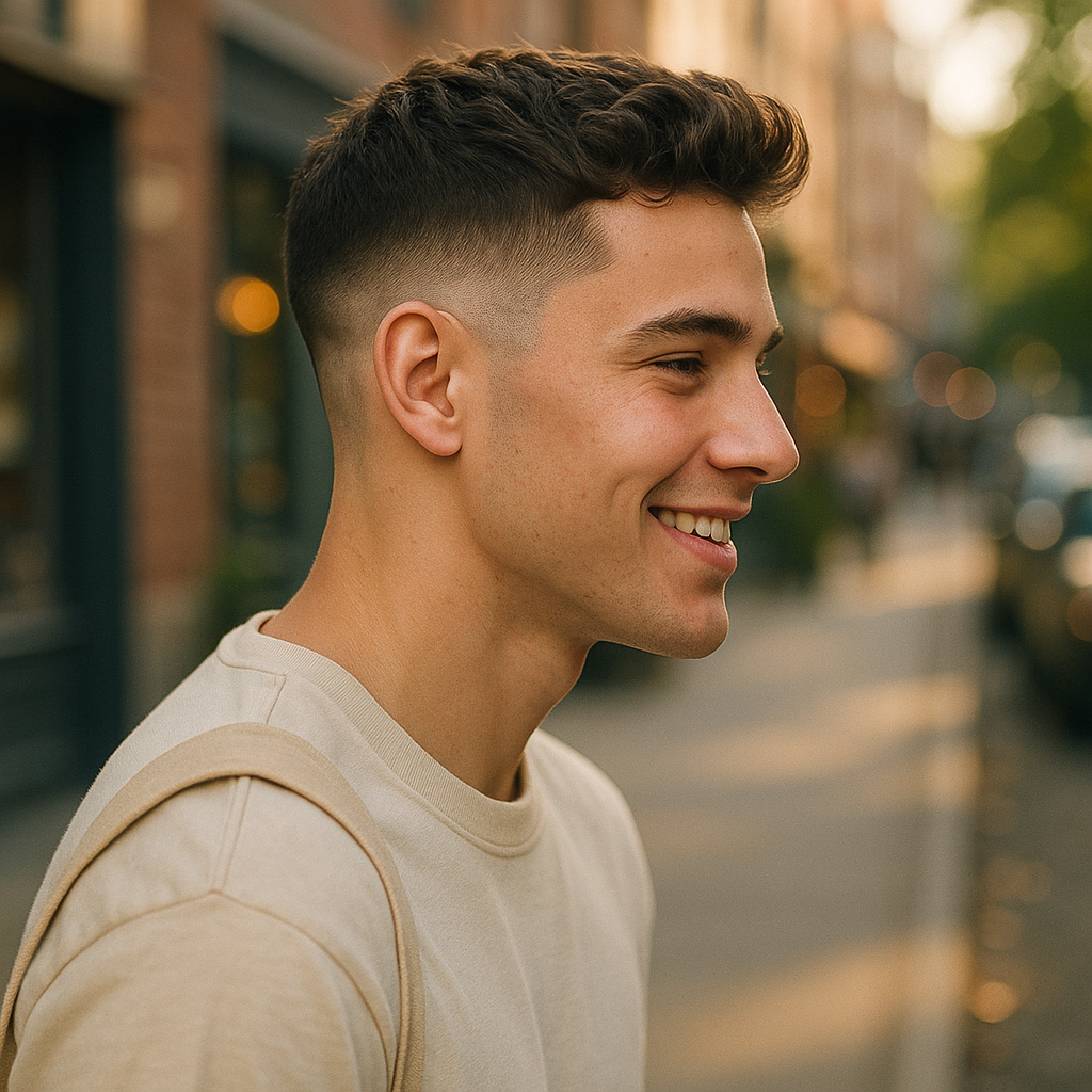 low taper fade - Side View