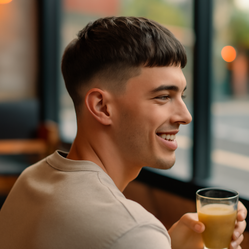 low taper fringe - Back View