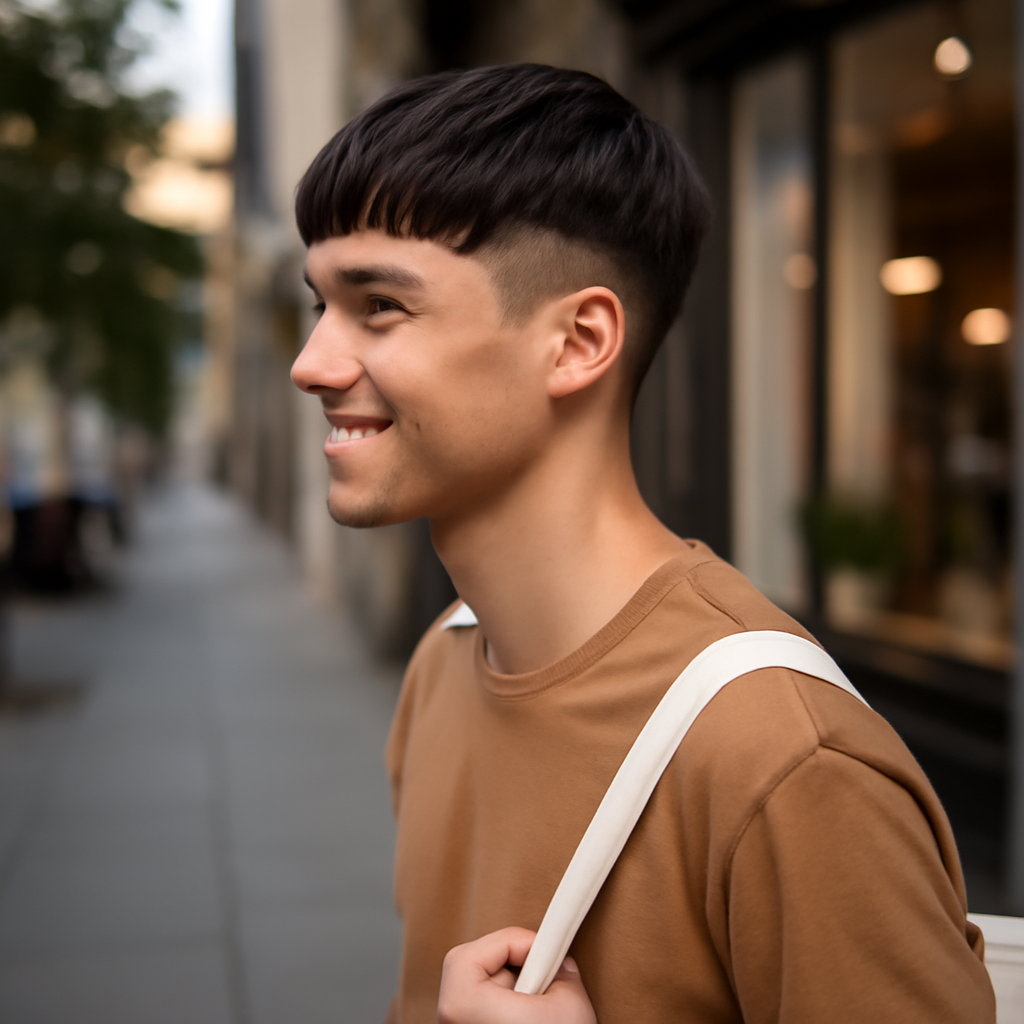 low taper fringe - Side View