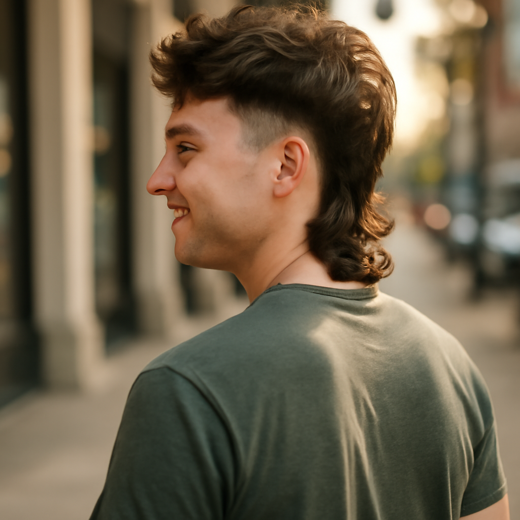 low taper mullet - Back View