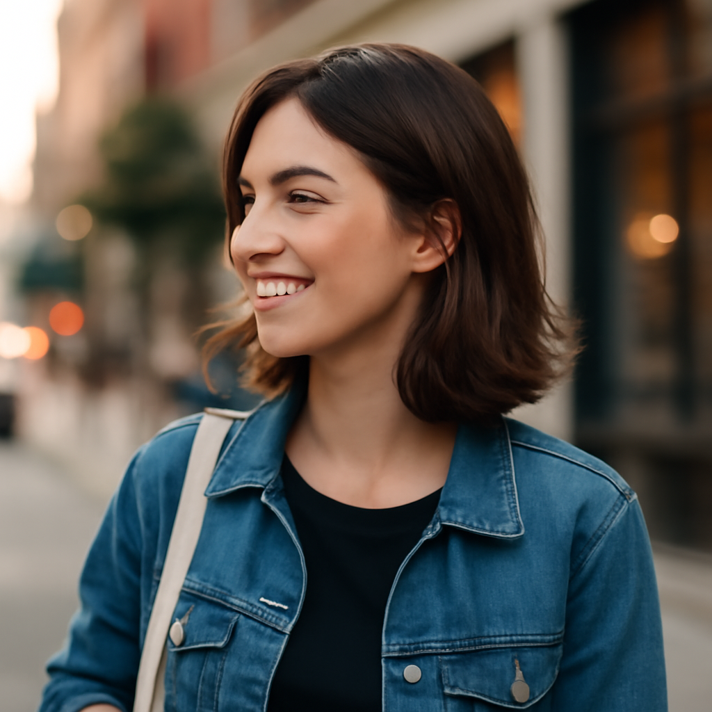medium length hairstyles - 3/4 Profile View