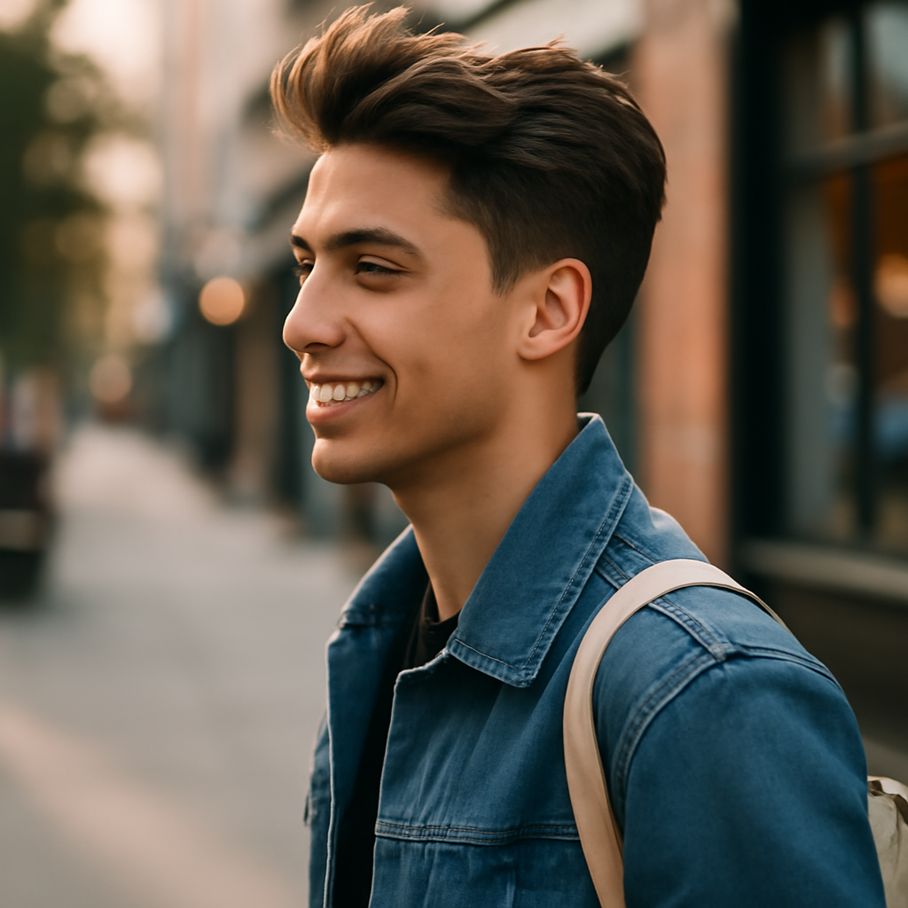 men hairstyles - 3/4 Profile View
