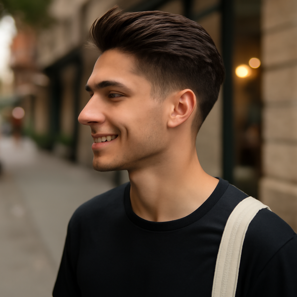 mens haircut - Side View