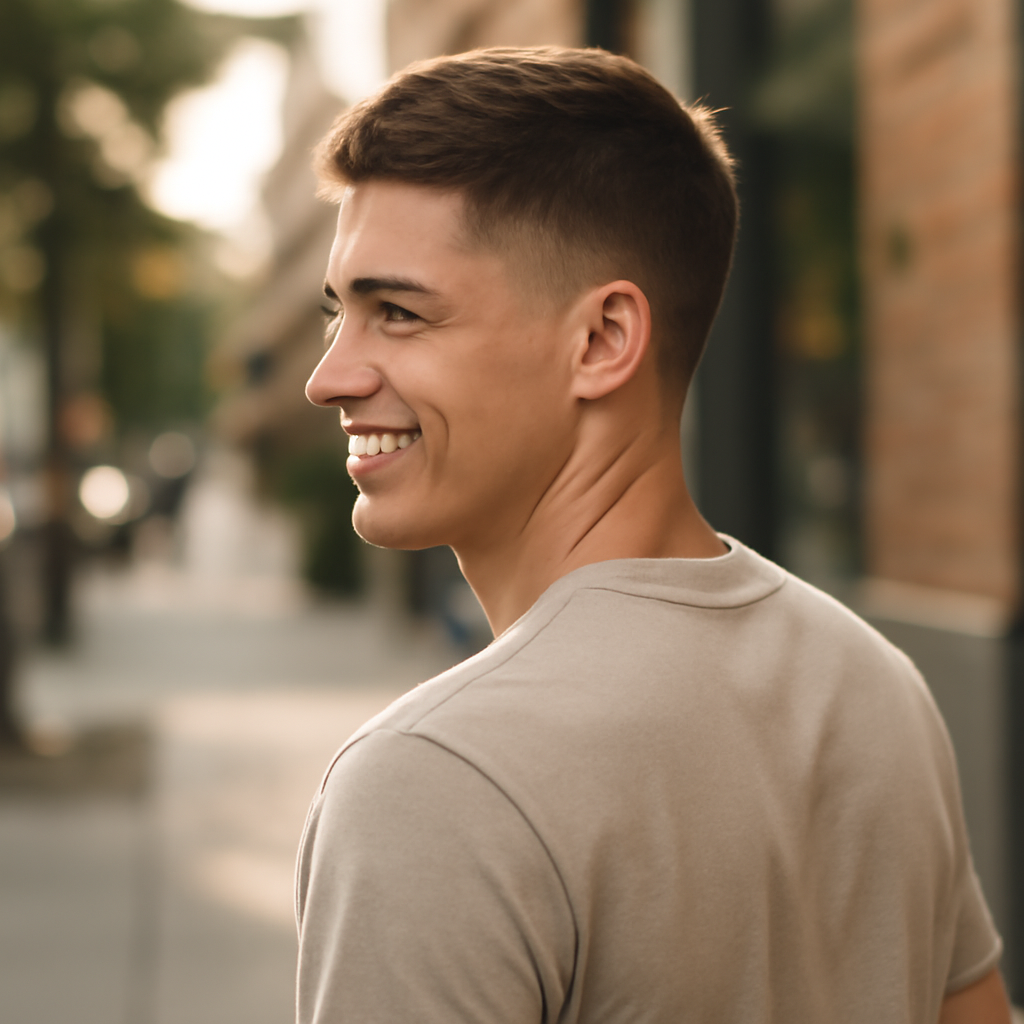 mens short haircuts - Back View