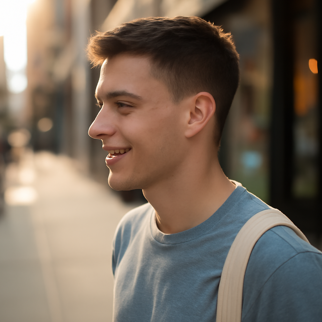 mens short haircuts - Side View