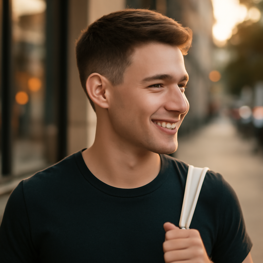 mens short haircuts - 3/4 Profile View