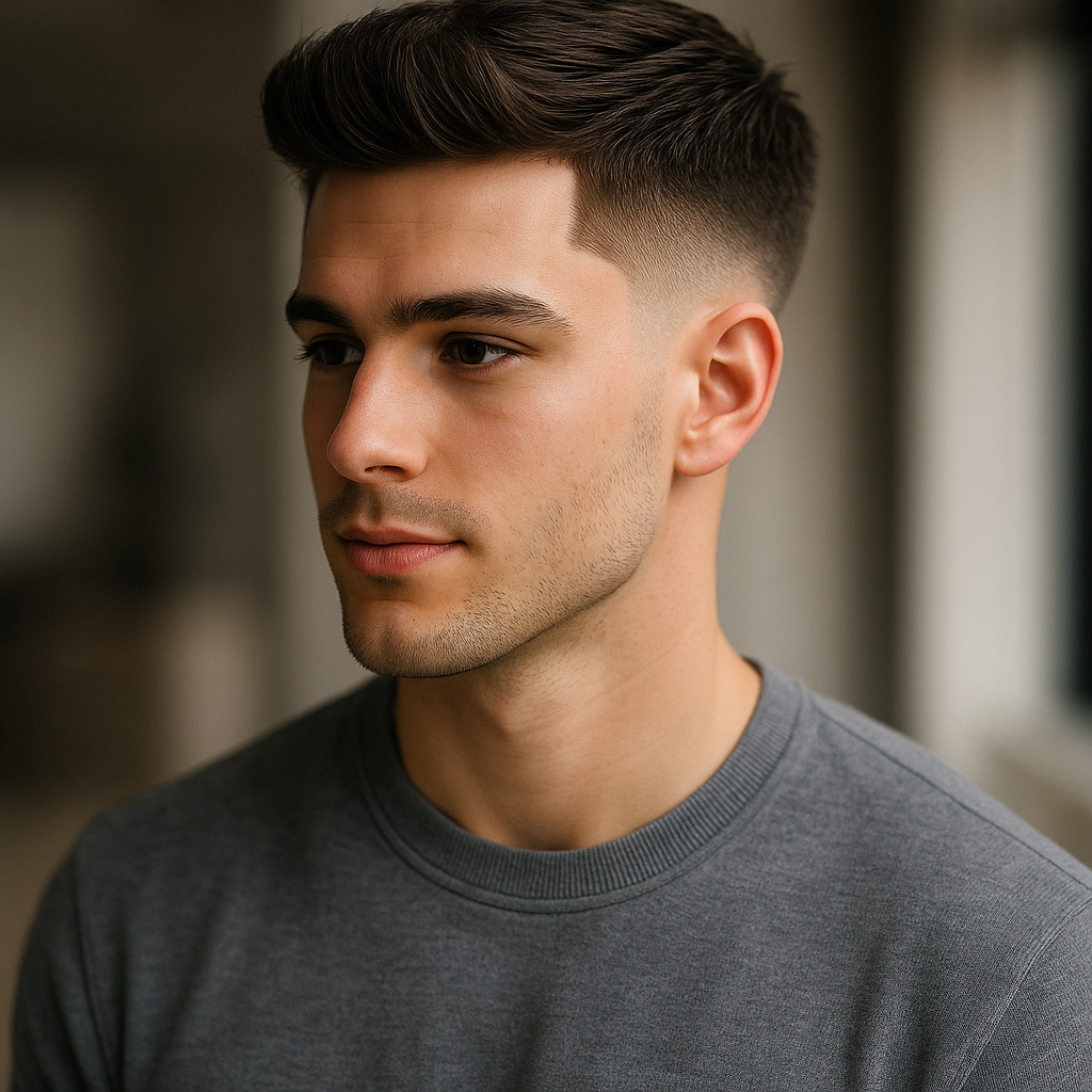 Mid taper hairstyle example 1