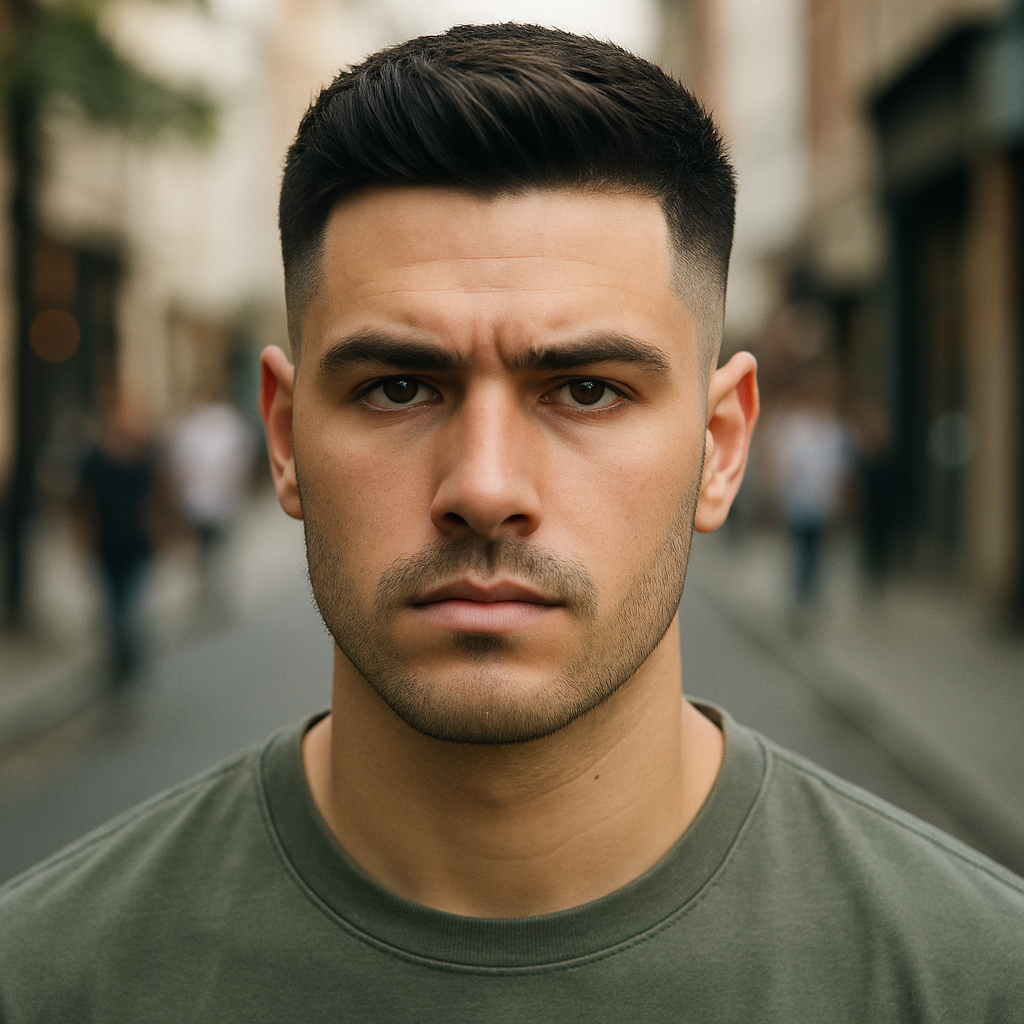 mid taper fade - Front View