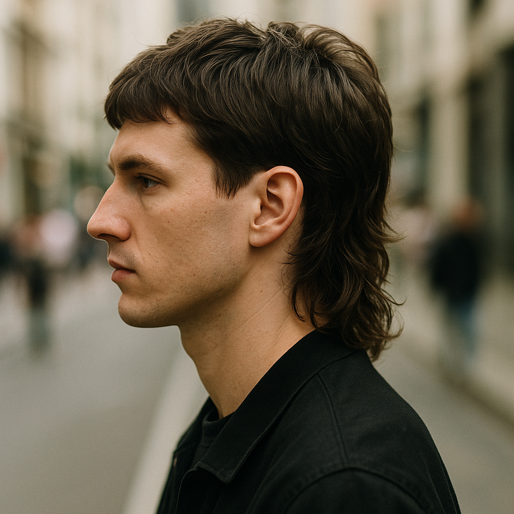 modern mullet - Side View