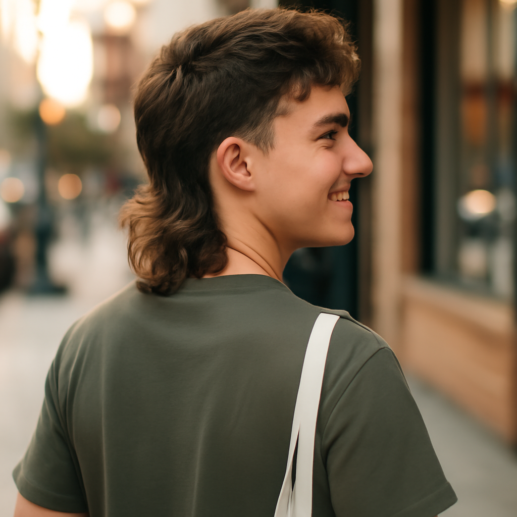 mullet hair - Back View