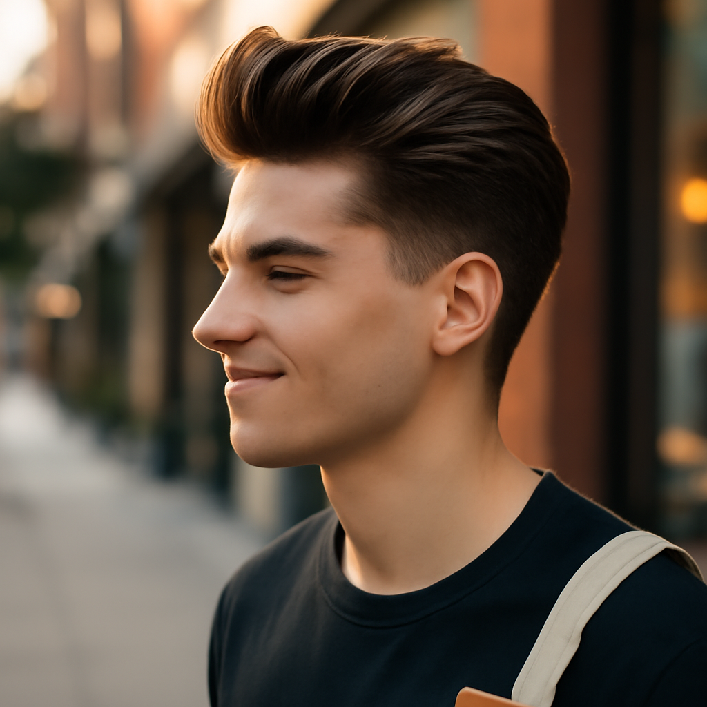 pompadour - Side View