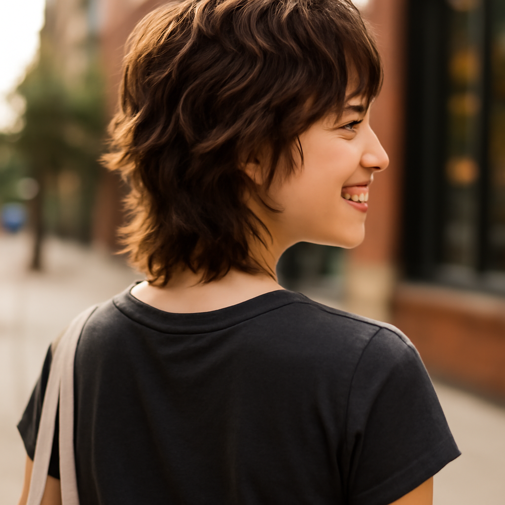 shag haircut - Back View