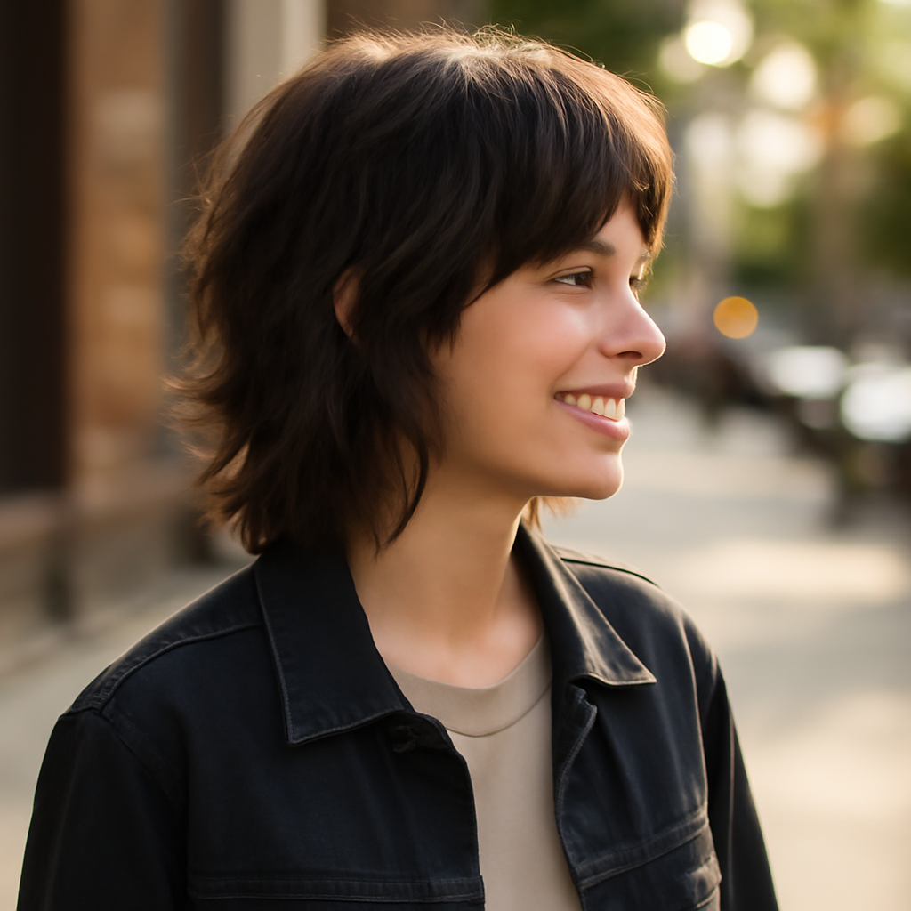 shag haircut - Side View
