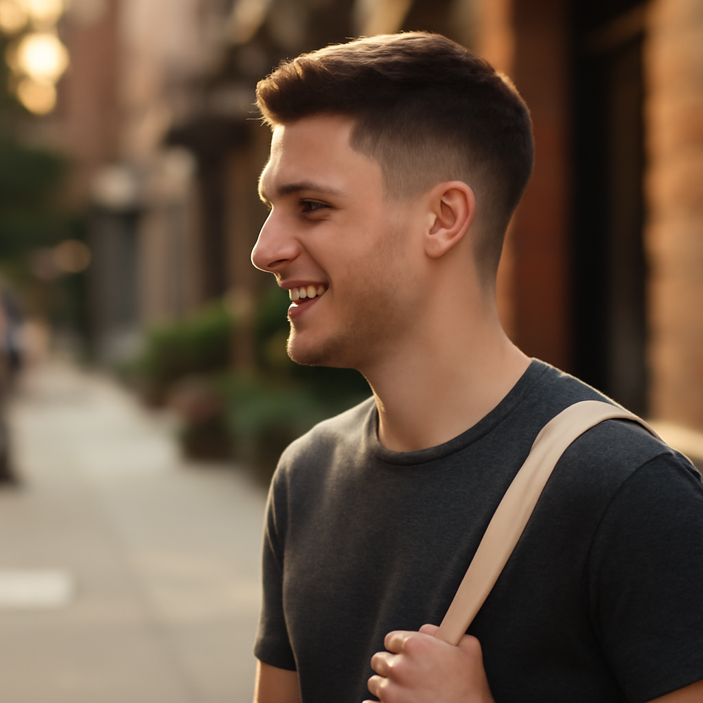 short haircuts for men - Side View