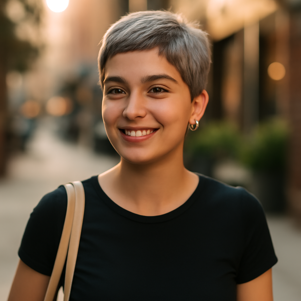 short haircuts for women over 60 - Front View