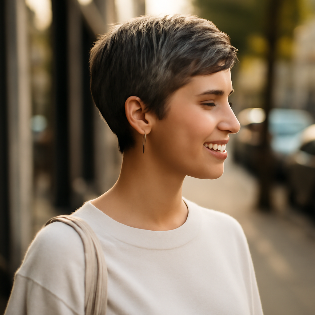 short haircuts for women over 60 - Side View