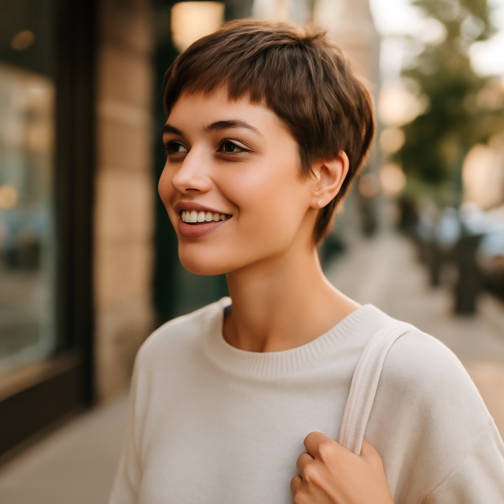 short haircuts for women over 60 - 3/4 Profile View